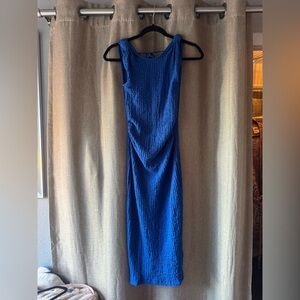 NWT Celandine Anthropologie Stretchy Blue Midi Dress